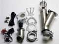 Picture of Granatelli 3-0in Aluminized Mild Steel Electronic Exhaust Cutout w-Slip Fit & Band Clamps