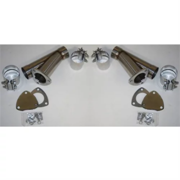Picture of Granatelli 2-25in Stainless Steel Manual Dual Exhaust Cutout Kit w-Slip Fit & Band Clamp