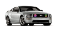 Picture of Oracle Ford Mustang GT 05-09 LED Fog Halo Kit - ColorSHIFT