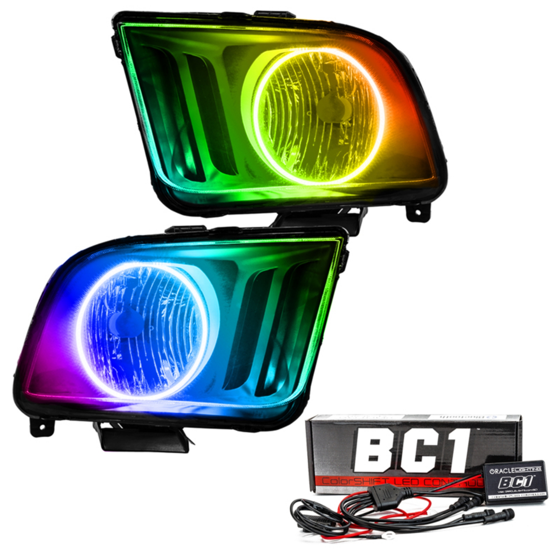 Picture of Oracle 05-09 Ford Mustang SMD HL - ColorSHIFT w- BC1 Controller