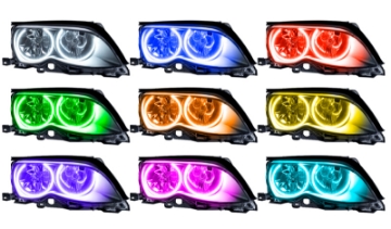 Picture of Oracle 02-05 BMW 3 Series SMD HL - Black - ColorSHIFT w- 2-0 Controller