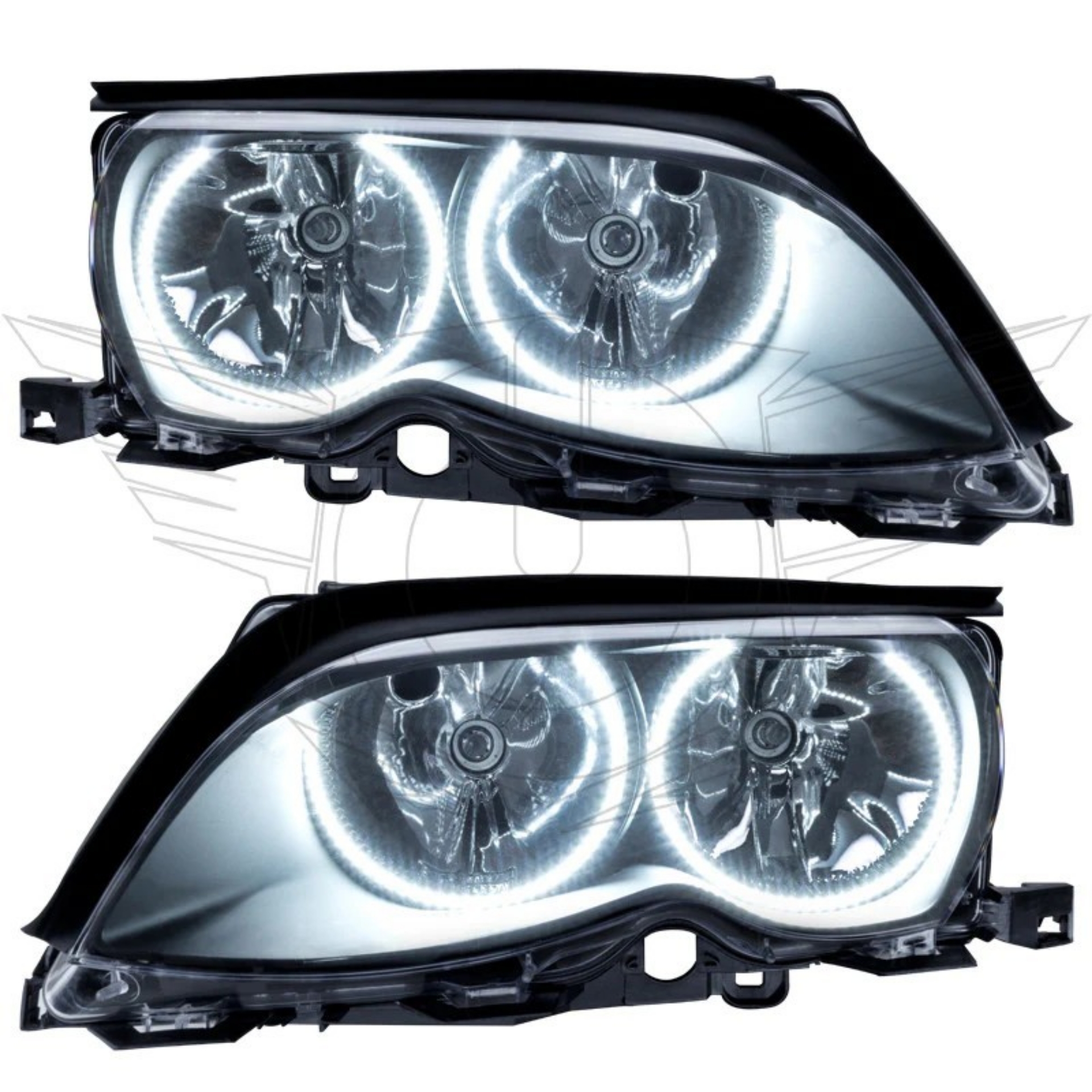 Picture of Oracle 02-05 BMW 3 Series SMD HL - Black - ColorSHIFT w- BC1 Controller