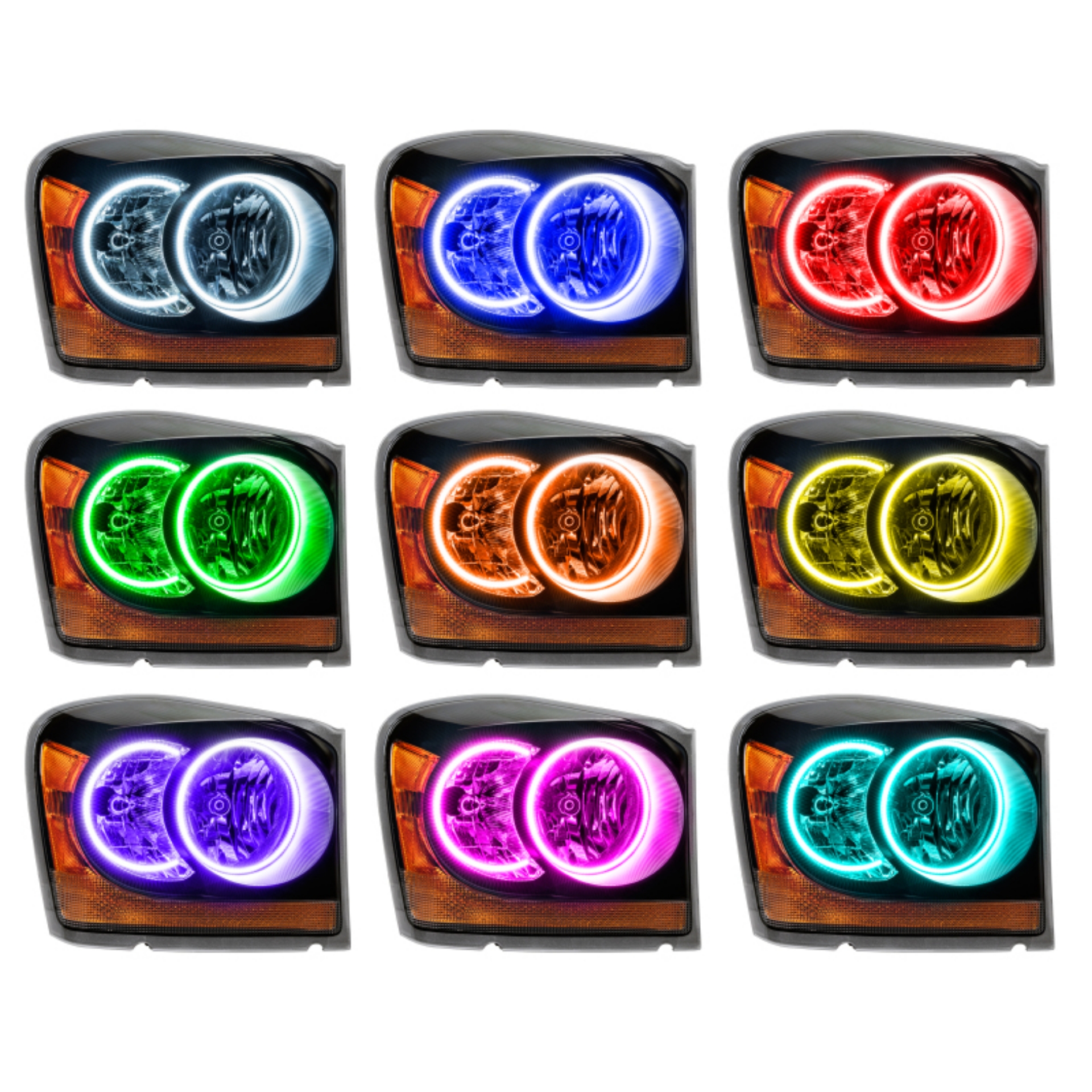 Picture of Oracle 04-06 Dodge Durango SMD HL - Black - ColorSHIFT w-o Controller