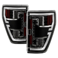 Picture of Spyder 21-23 Ford F150 Factory Halogen Light Bar LED Tail Lights - Black ALT-YD-FF15021HAL-BK