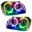 Picture of Oracle 05-07 Dodge Magnum SMD HL - Black - ColorSHIFT w- Simple Controller