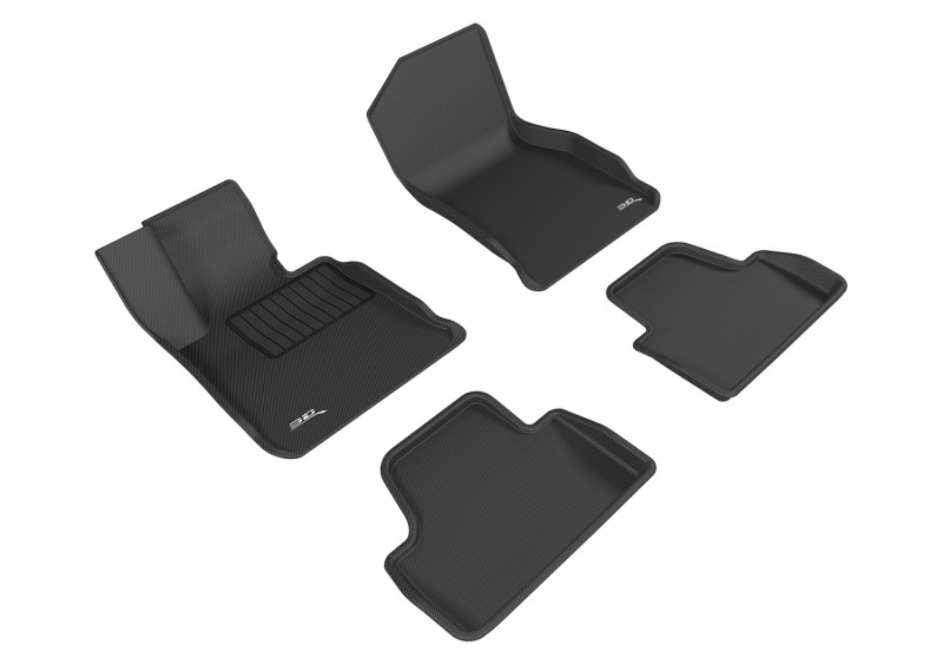Picture of 3D MAXpider 14-20 BMW 4 Series Convertible F33 RWD Kagu 1st & 2nd Row Floormat - Black