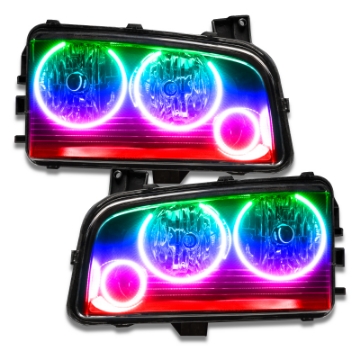 Picture of Oracle 05-10 Dodge Charger SMD HL Non-HID - Triple Halo - ColorSHIFT w-o Controller
