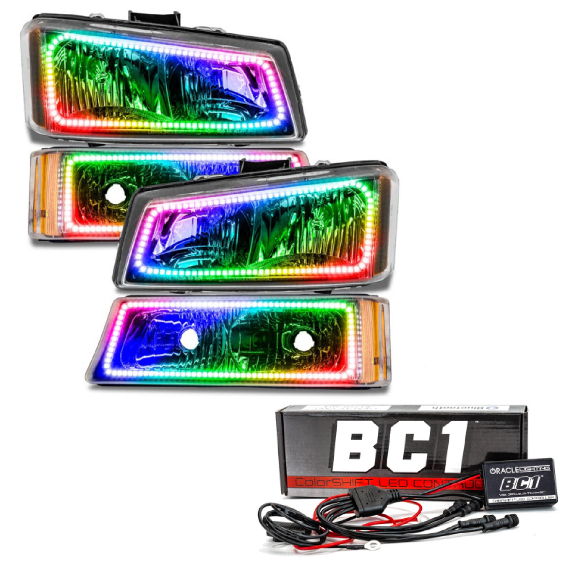 Picture of Oracle 03-06 Chevy Silverado Pre-Assembled Headlights w-Parking Lights- w- BC1 Cntrl