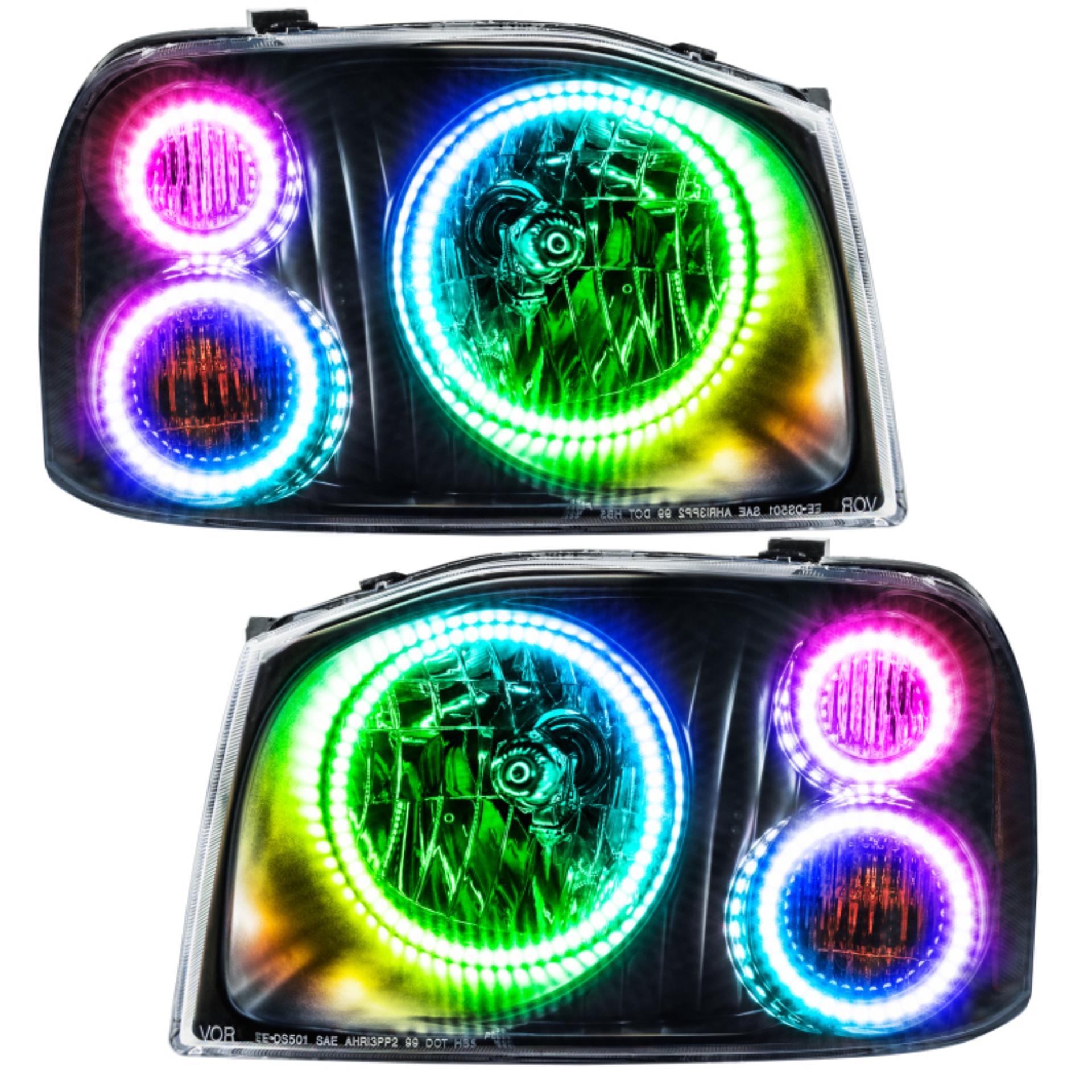 Picture of Oracle 01-04 Nissan Frontier SMD HL - Triple Halo - ColorSHIFT w- 2-0 Controller