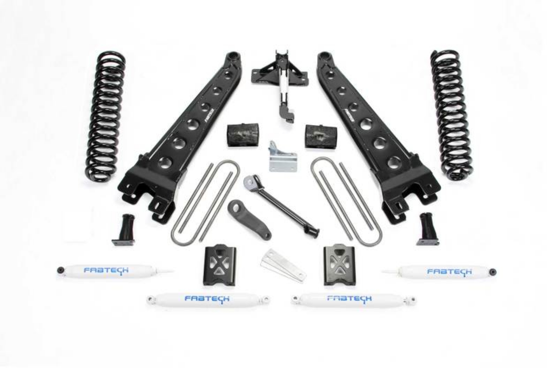 Picture of Fabtech 05-07 Ford F250 4WD w-Factory Overload 6in Rad Arm Sys w-Coils & Perf Shks