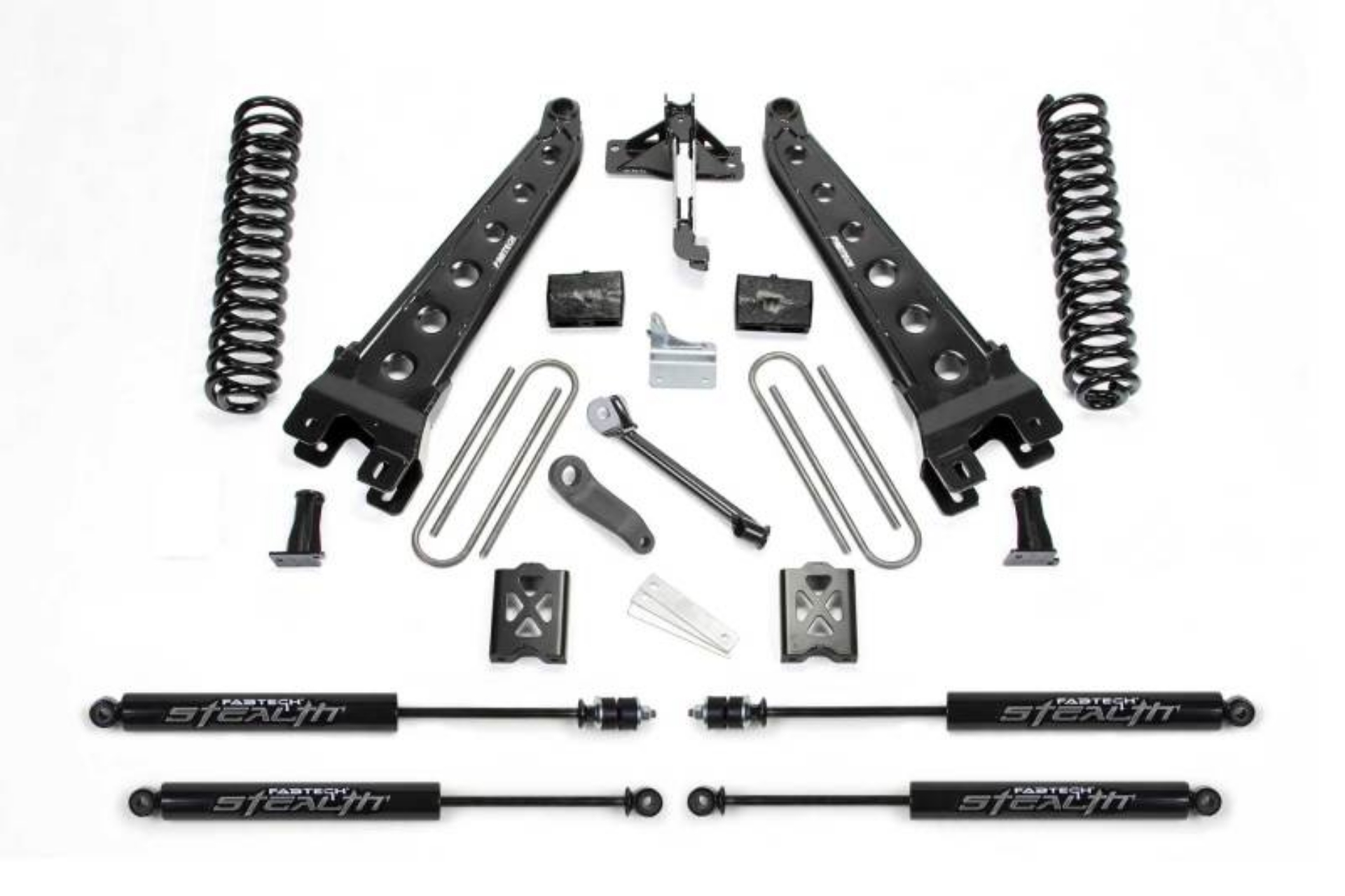 Picture of Fabtech 05-07 Ford F250 4WD w-Factory Overload 6in Rad Arm Sys w-Coils & Stealth