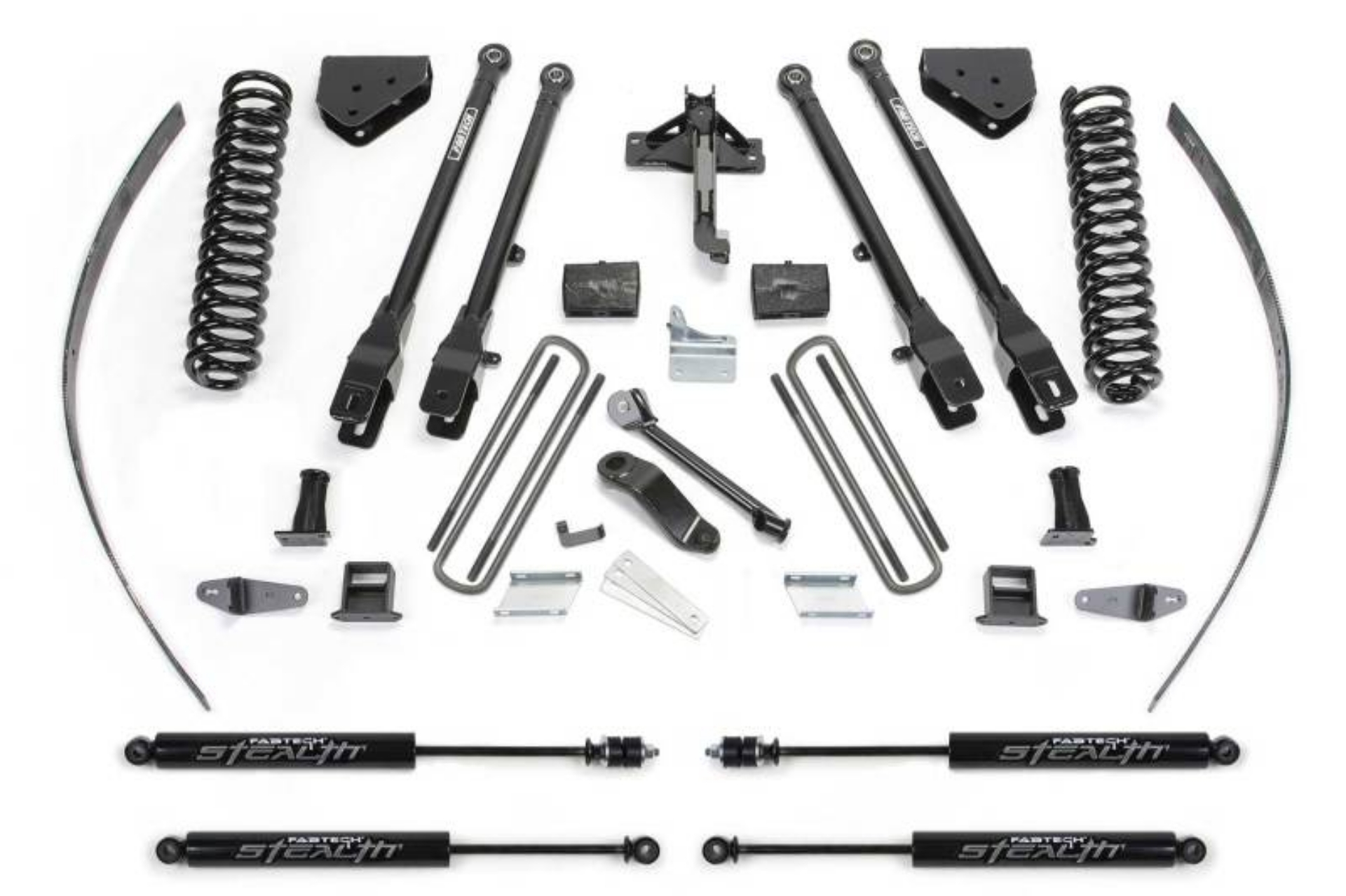 Picture of Fabtech 08-16 Ford F250 4WD w-o Factory Overload 8in 4Link Sys w-Coils & Stealth