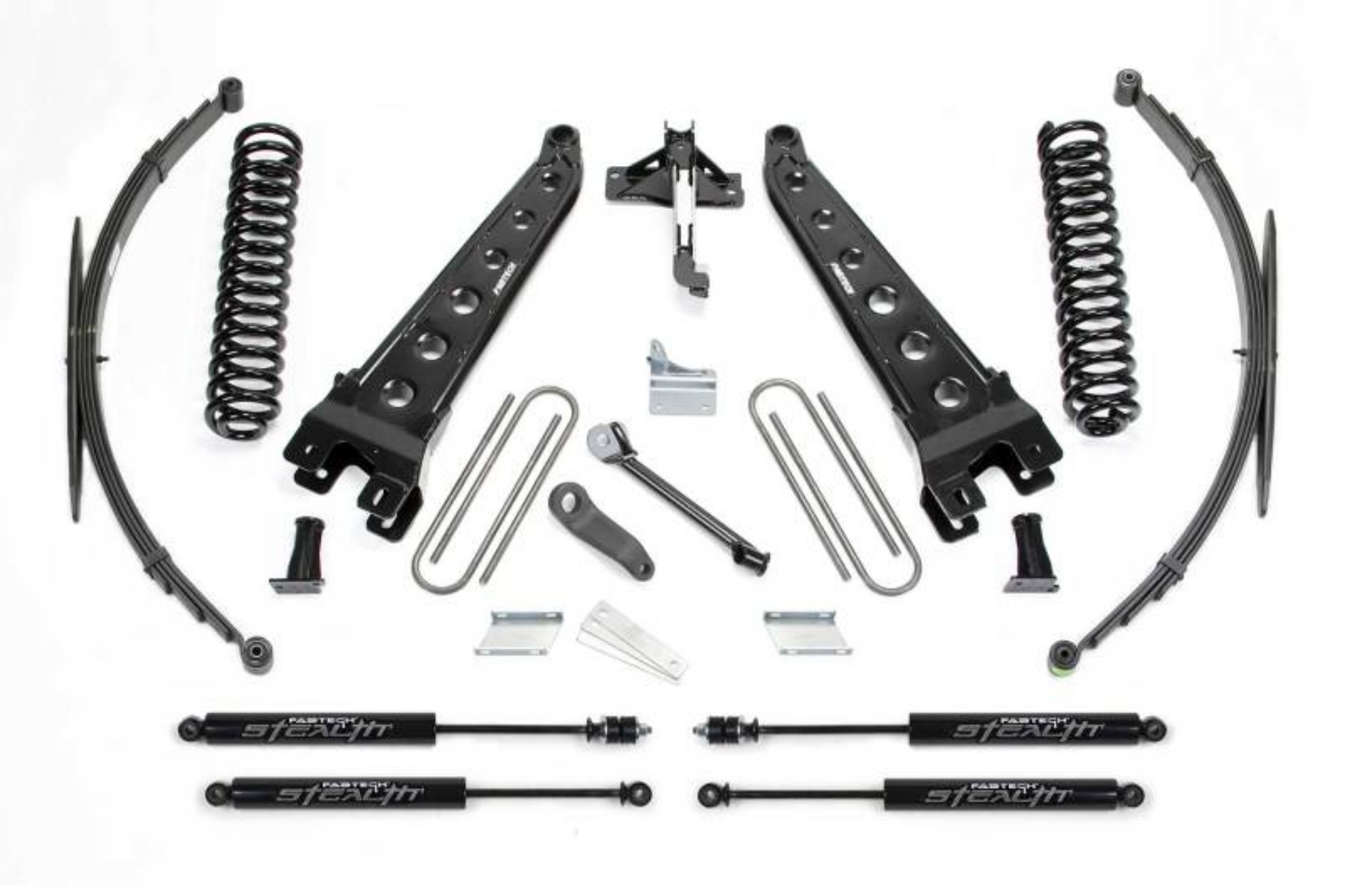 Picture of Fabtech 08-16 Ford F250-350 4WD 8in Rad Arm Sys w-Coils & Rr Lf Sprngs & Stealth