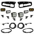 Picture of Baja Designs 21-22 Ford Bronco w-Steel Bumper S2 SAE Sportsmen Fog Pkt Light Kit w-Upfitter - Amber