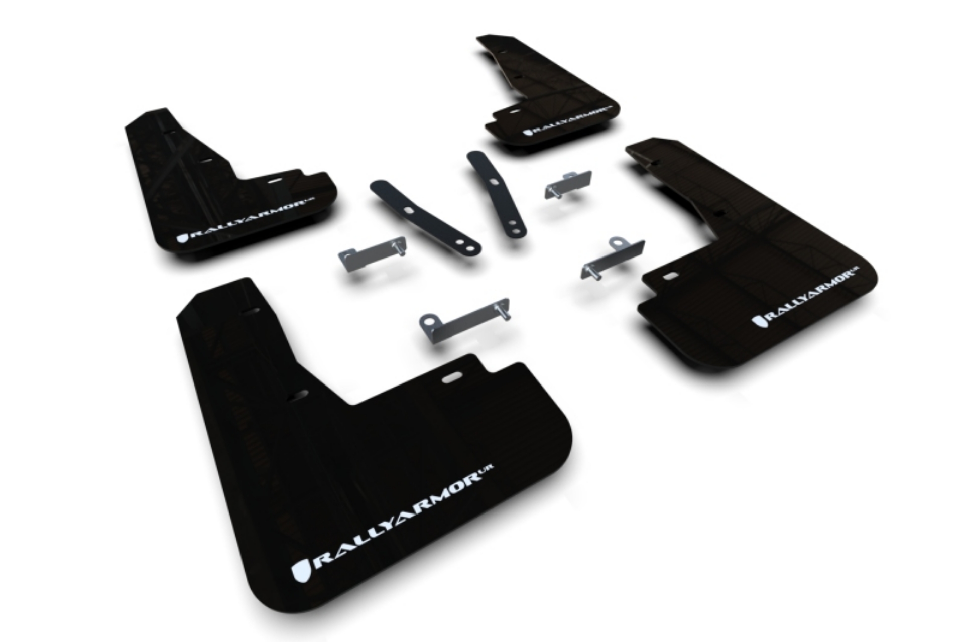 Picture of Rally Armor 22-25 Kia EV6 Black UR Mud Flap White Logo