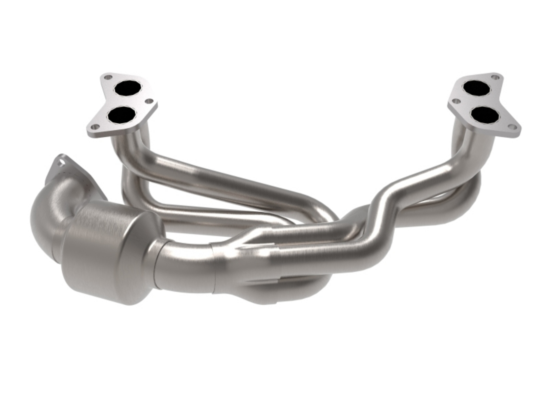 Picture of aFe Twisted Steel 304 Stainless Steel Header w- Cat 13-19 Subaru Outback H4-2-4L