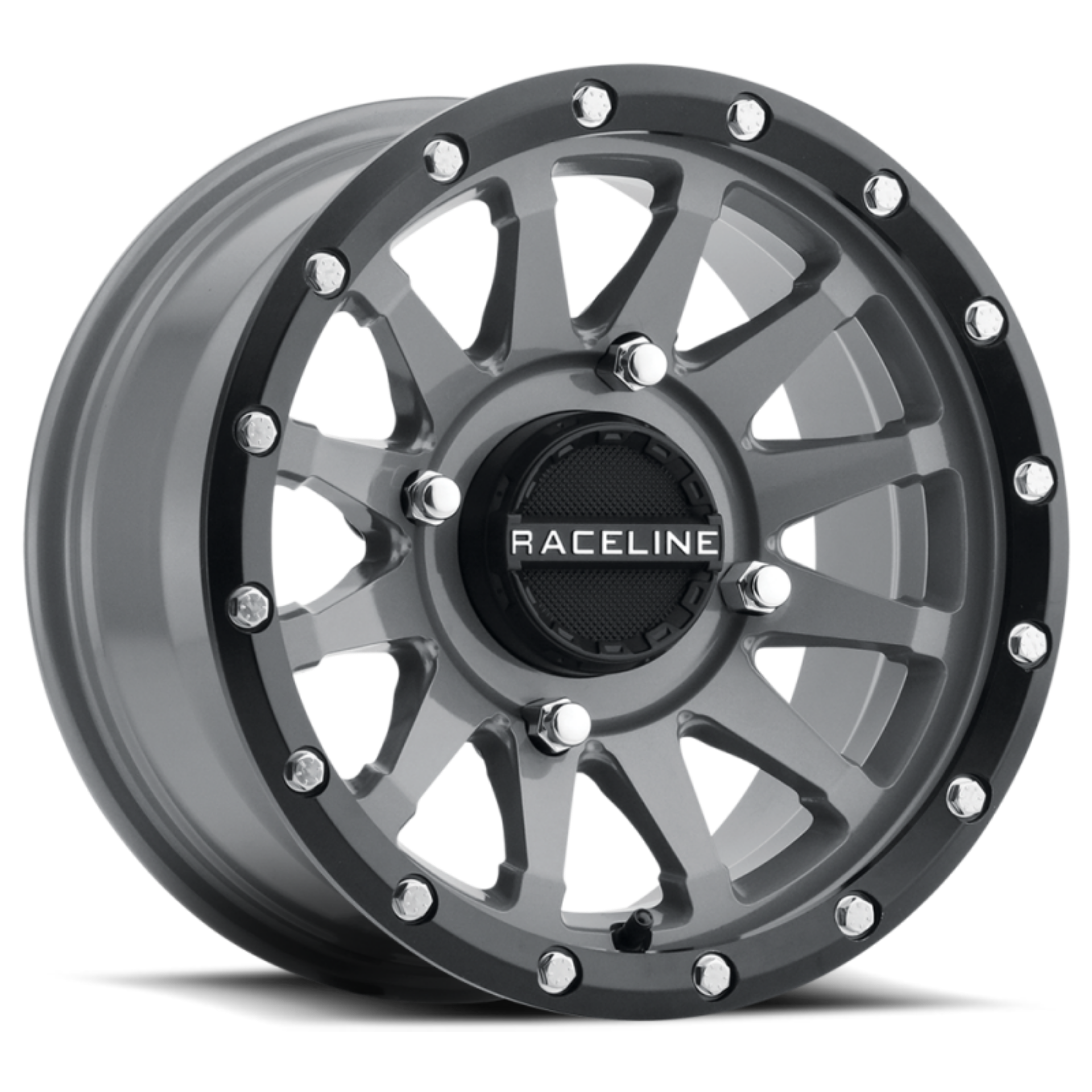 Picture of Raceline A95SG Trophy 15x6in - 4x156 BP - 40mm Offset - 132-5mm Bore - Grey & Black Lip Wheel