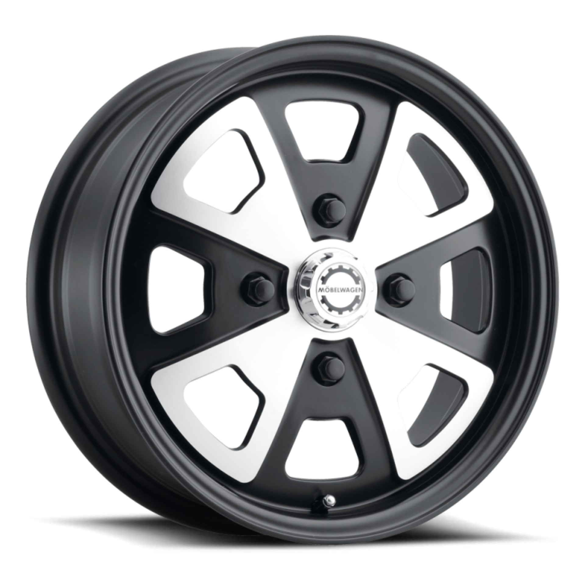 Picture of Mobelwagen MW-730M Schnell 15x5-5in - 4x130 BP - 35mm Offset - 79-1mm Bore - Black & Machined Wheel