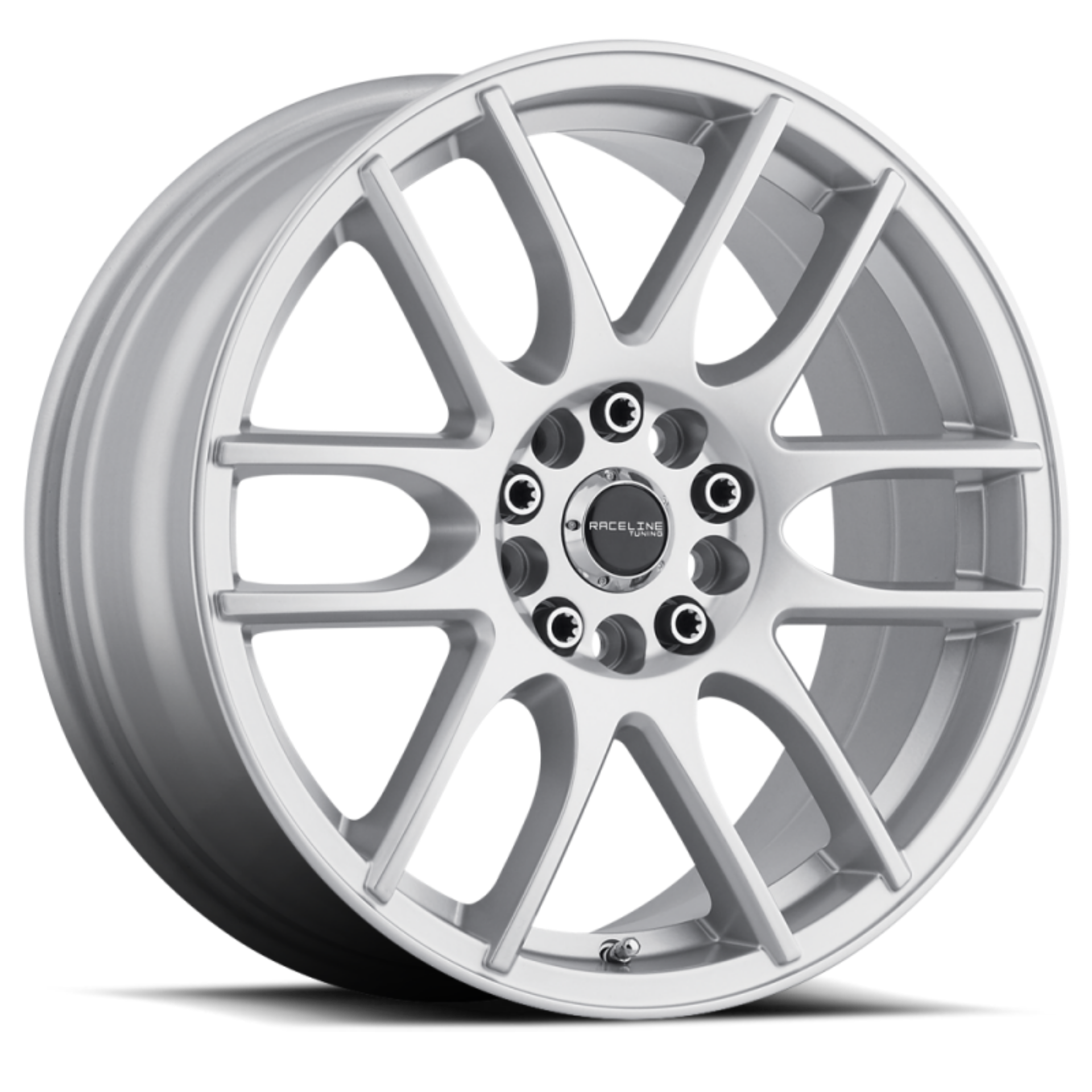 Picture of Raceline 141S Mystique 17x7-5in - 5x100-5x114-3 BP - 40mm Offset - 72-62mm Bore - Gloss Silver Wheel
