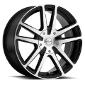 Picture of Raceline 145M Encore 17x7-5in - 5x108-5x114-3 BP - 40mm Offset - 72-62mm Bore - Black-MACH Wheel