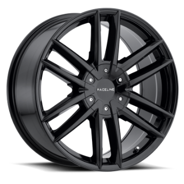 Picture of Raceline 158B Impulse 22x9-5in - 5x115-5x120 BP - 15mm Offset - 74-1mm Bore - Gloss Black Wheel