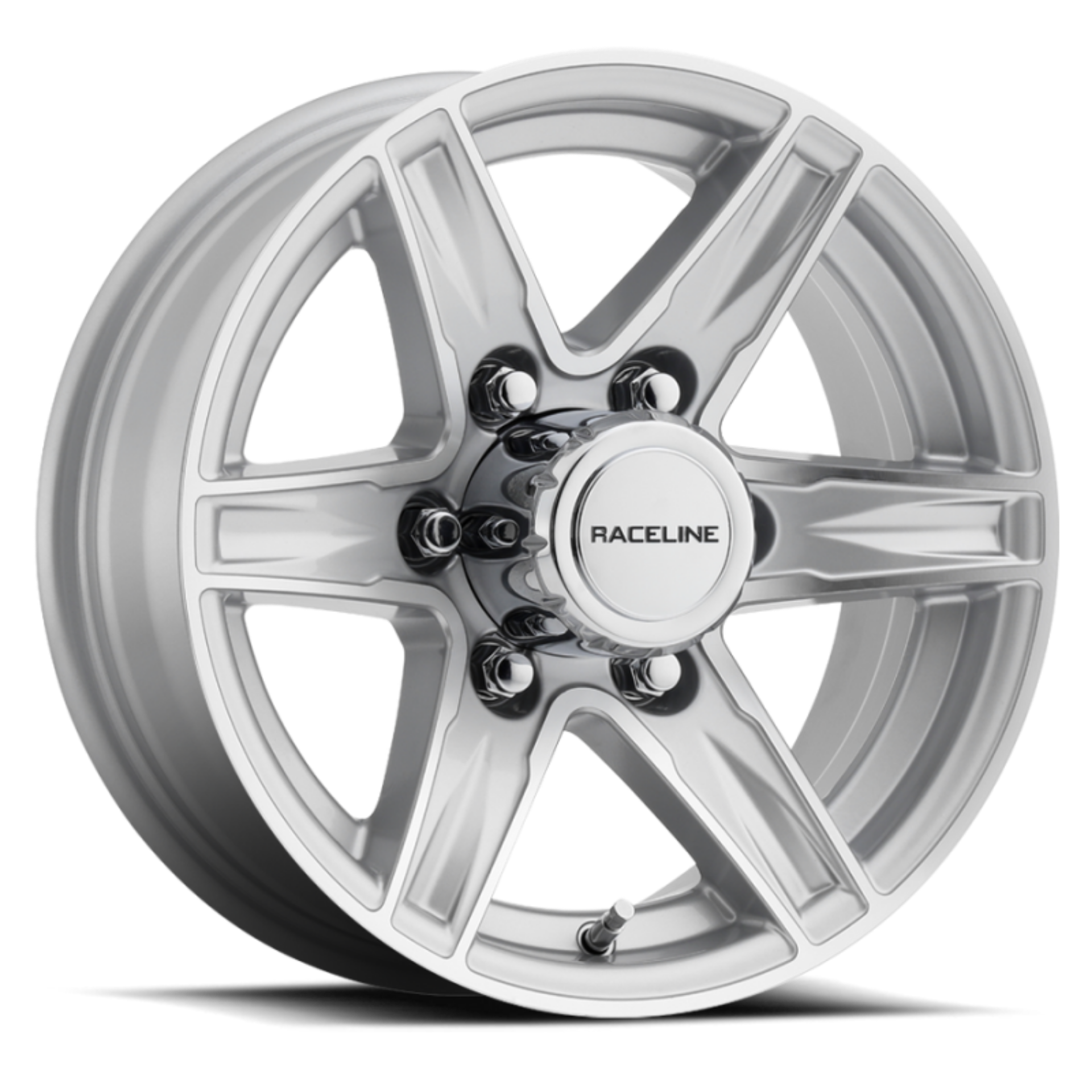 Picture of Raceline 810S Stylus 16x6in - 8x165-1 BP - 0mm Offset - 4-90mm Bore - Silver & Machined Wheel