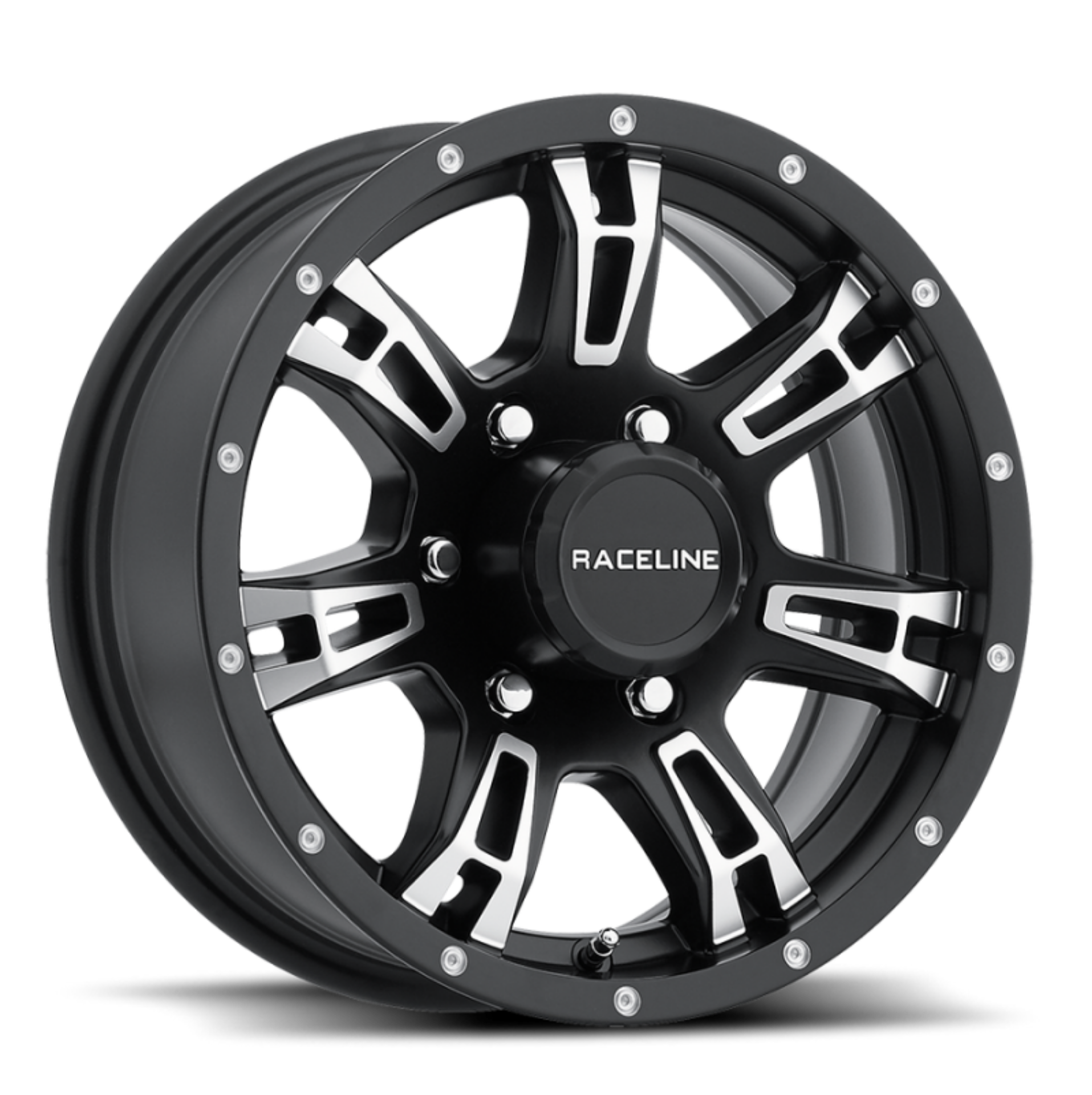 Picture of Raceline 840 Arsenal 16x6in - 6x139-7 BP - 0mm Offset - 4-25mm Bore - Black & Machined Wheel