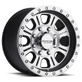 Picture of Raceline 928M Monster 17x9in - 6x139-7 BP - 0mm Offset - 107-95mm Bore - Black & Machined Wheel