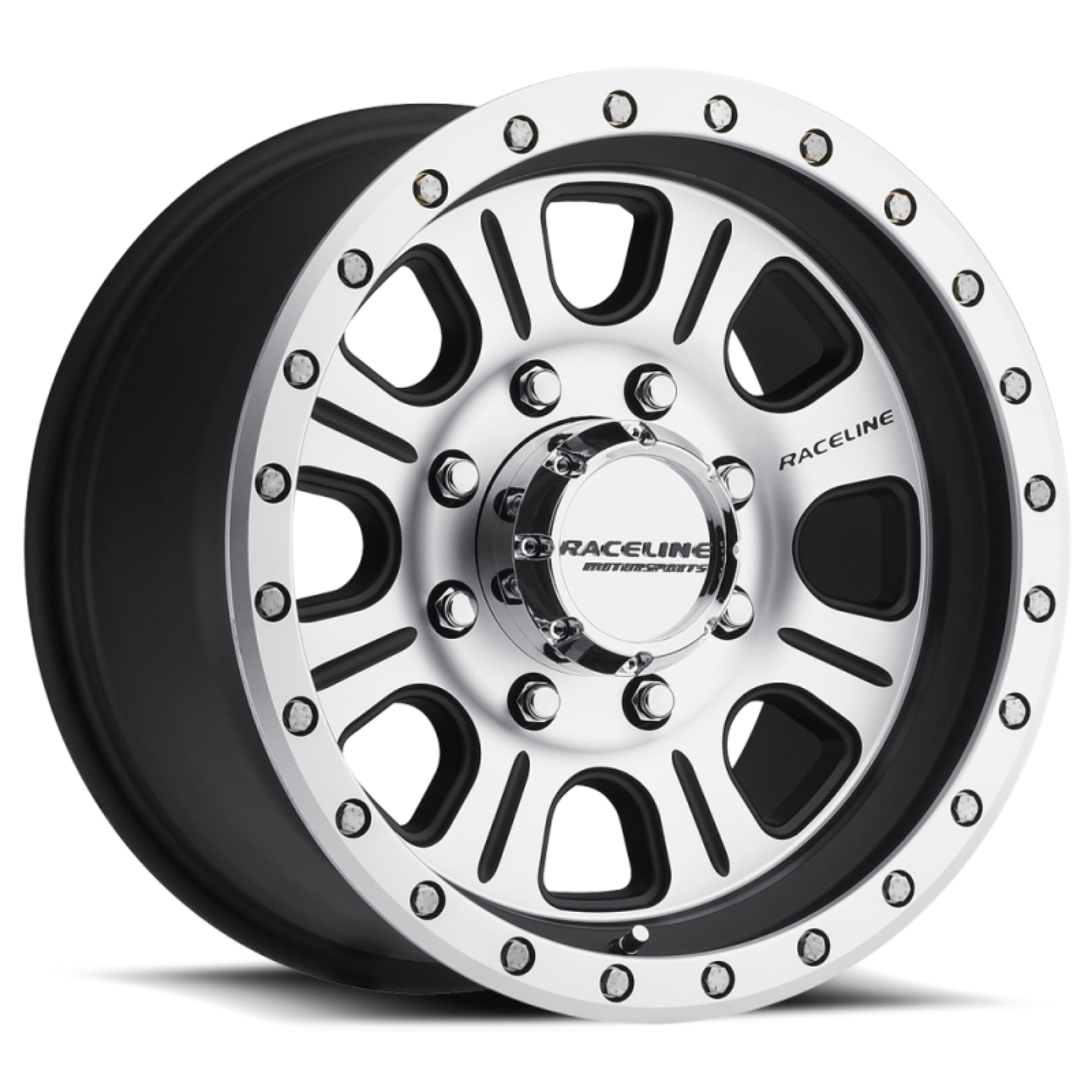 Picture of Raceline 928M Monster 17x9in - 8x170 BP - -12mm Offset - 130-81mm Bore - Black & Machined Wheel