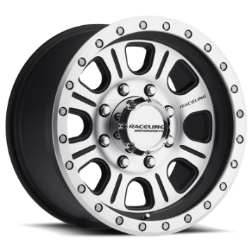 Picture of Raceline 928M Monster 17x9in - 8x170 BP - -12mm Offset - 130-81mm Bore - Black & Machined Wheel