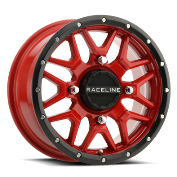 Picture of Raceline A94R Krank 14x7in - 4x156 BP - 10mm Offset - 132-5mm Bore - Red & Black Lip Wheel
