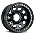 Picture of Raceline RT51 Daytona Rock 15x7in-5x114-3 BP--6mm Offset-83-82mm Bore - Gloss Black Beadlock Wheel