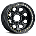 Picture of Raceline RT81 Rock 8 16x10in - 6x139-7 BP - -44mm Offset - 107-95mm Bore- Gloss Black Beadlock Wheel