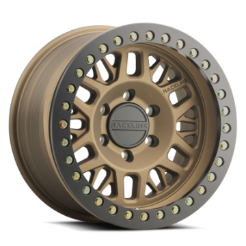 Picture of Raceline RT951B Ryno 17x9in-8x165-1 BP--12mm Offset-130-81mm Bore - Bronze & BLK Ring Beadlock Wheel