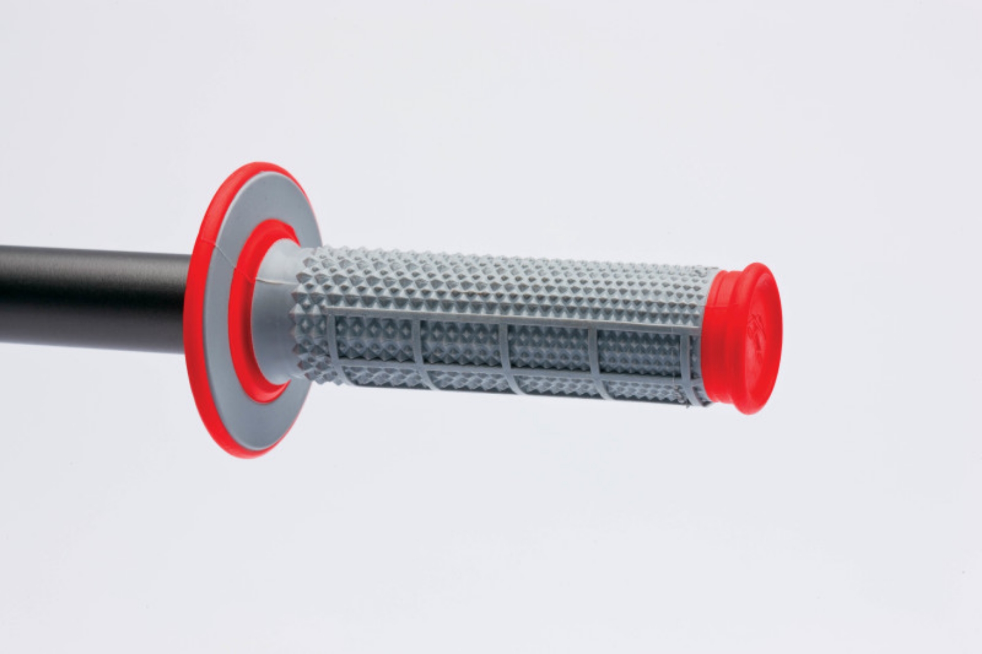 Picture of Renthal MX Dual Compound Grips Tapered 1-2 Waffle - Grey- Red