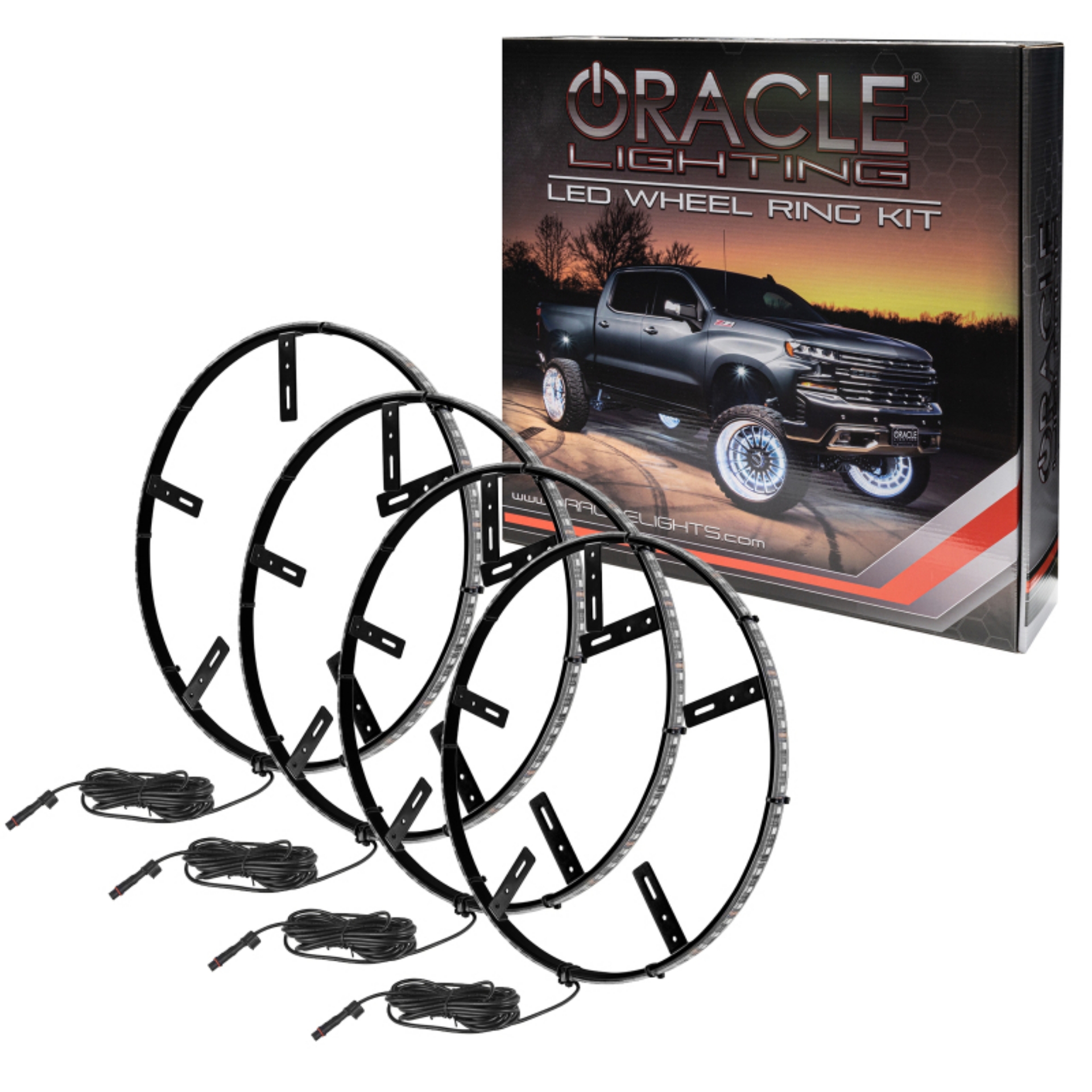 Picture of Oracle LED Illuminated Wheel Rings - Aqua