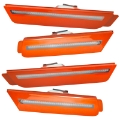 Picture of Oracle 10-15 Chevy Camaro Concept Sidemarker Set - Clear - Inferno Orange Metallic GCR