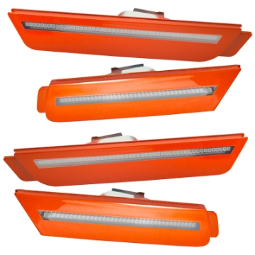Picture of Oracle 10-15 Chevy Camaro Concept Sidemarker Set - Clear - Inferno Orange Metallic GCR