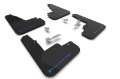 Picture of Rally Armor 21-25 Ford Mustang Mach-E-GT-Rally Black UR Mud Flap w-Light Blue Logo
