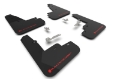 Picture of Rally Armor 21-25 Ford Mustang Mach-E-GT-Rally Black UR Mud Flap w-Red Logo