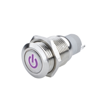 Picture of Oracle Pre-Wired Power Symbol On-Off Flush Mount LED Switch - UV-Purple