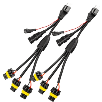 Picture of Oracle Vector H4 Headlight Wiring Harness Pair- Euro Export Model