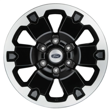 Picture of Ford Racing 19-21 Ranger 18x8in 4 Wheel Kit w-TPMS - Gloss Black w- Machined Face