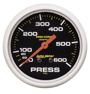 Picture of Autometer 2-5-8in Pro-Comp Liquid Filled Mechanical 600 PSI Pressure Gauge