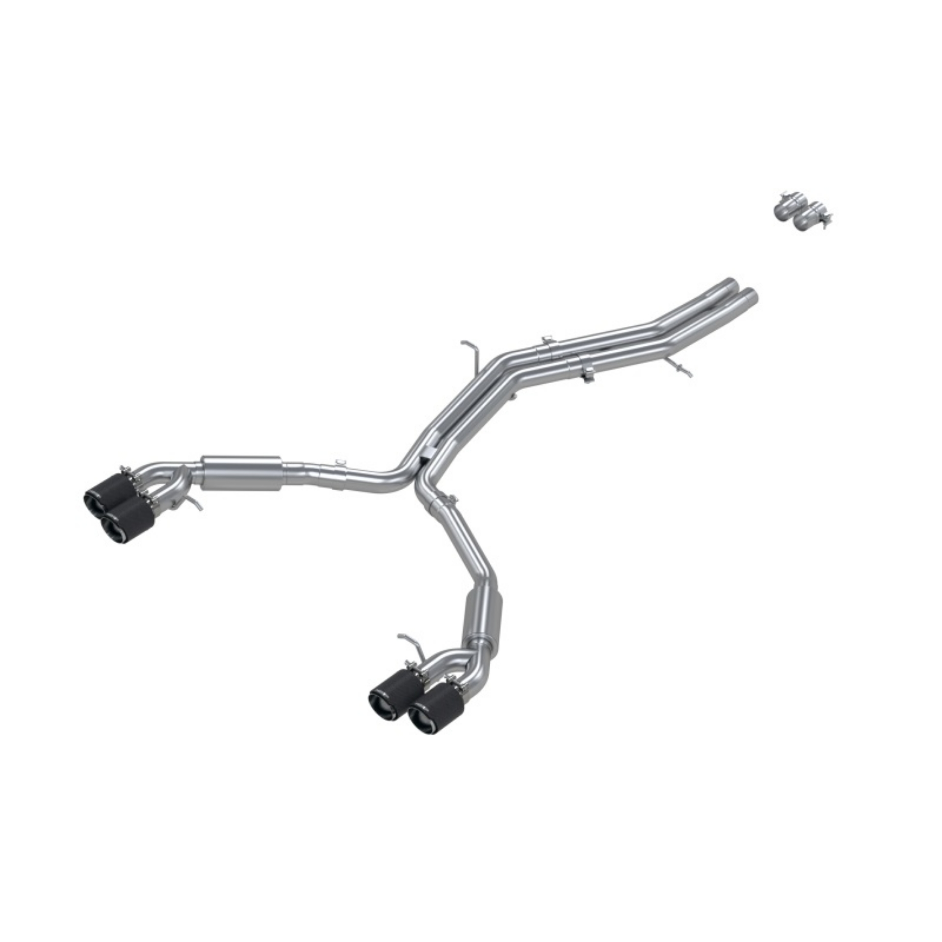 Picture of MBRP 18-21 Audi S5 Coupe-S4 Sedan T304 SS 2-5in Cat-Back Quad Rear Exit Exhaust - Carbon Fiber Tips