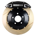 Picture of StopTech Porsche 911 05-10 Carrera Front BBK ST-40 Caliper Black - 2pc Zinc Slotted 355x32mm Rotor