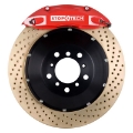 Picture of StopTech Porsche 911 05-10 Carrera Front BBK ST-40 Caliper Red - 2pc Zinc Drilled 355x32mm Rotor