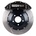 Picture of StopTech Porsche 911 05-10 Carrera Front BBK ST-60 Caliper Black - 2pc Slotted 380x32mm Rotor