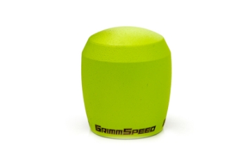 Picture of GrimmSpeed Stubby Shift Knob Stainless Steel - Subaru 5 and 6 Speed Manual Transmission - Neon Green