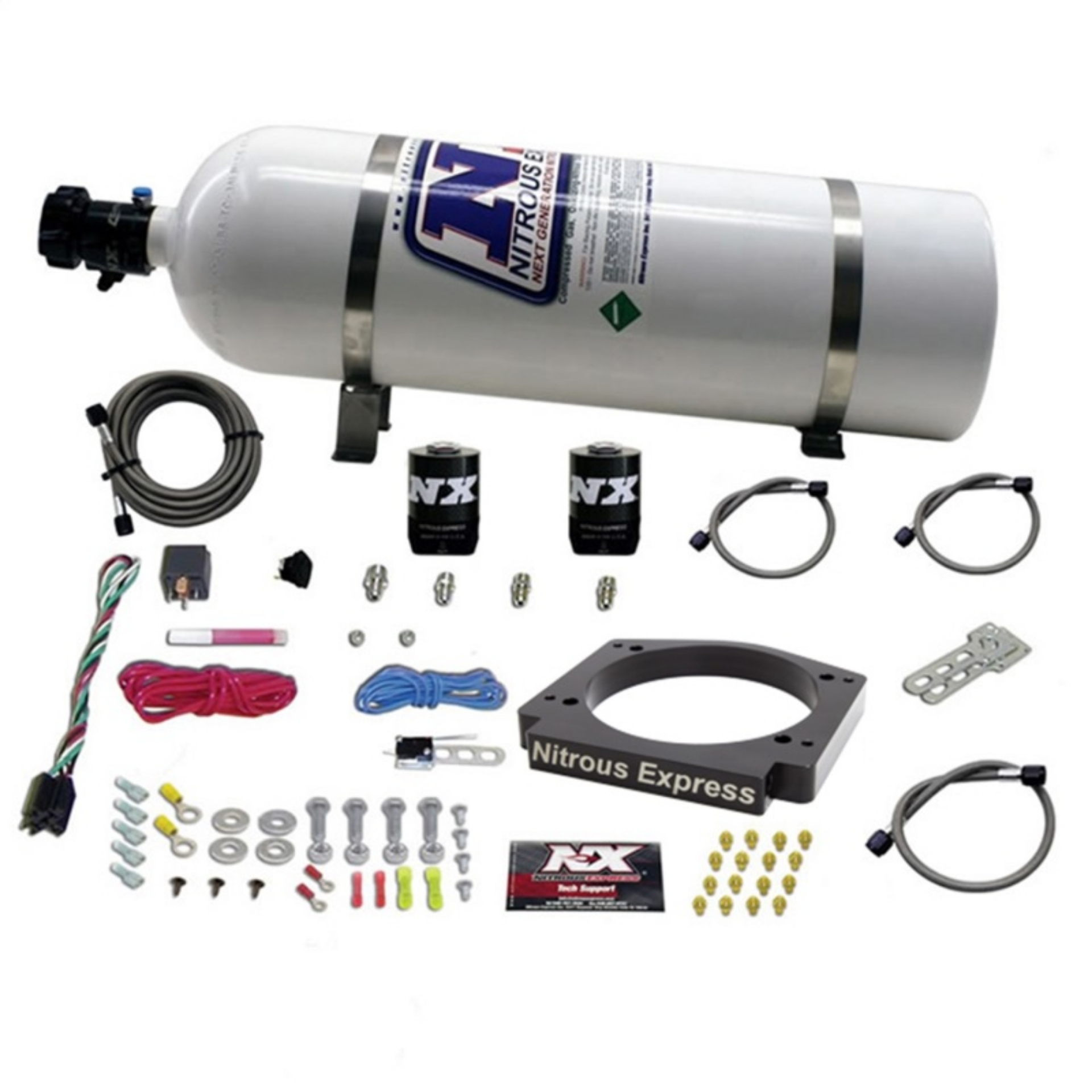 Picture of Nitrous Express GM LS 112mm Adapter Plate Kit 100-400HP w- 15LB Bottle